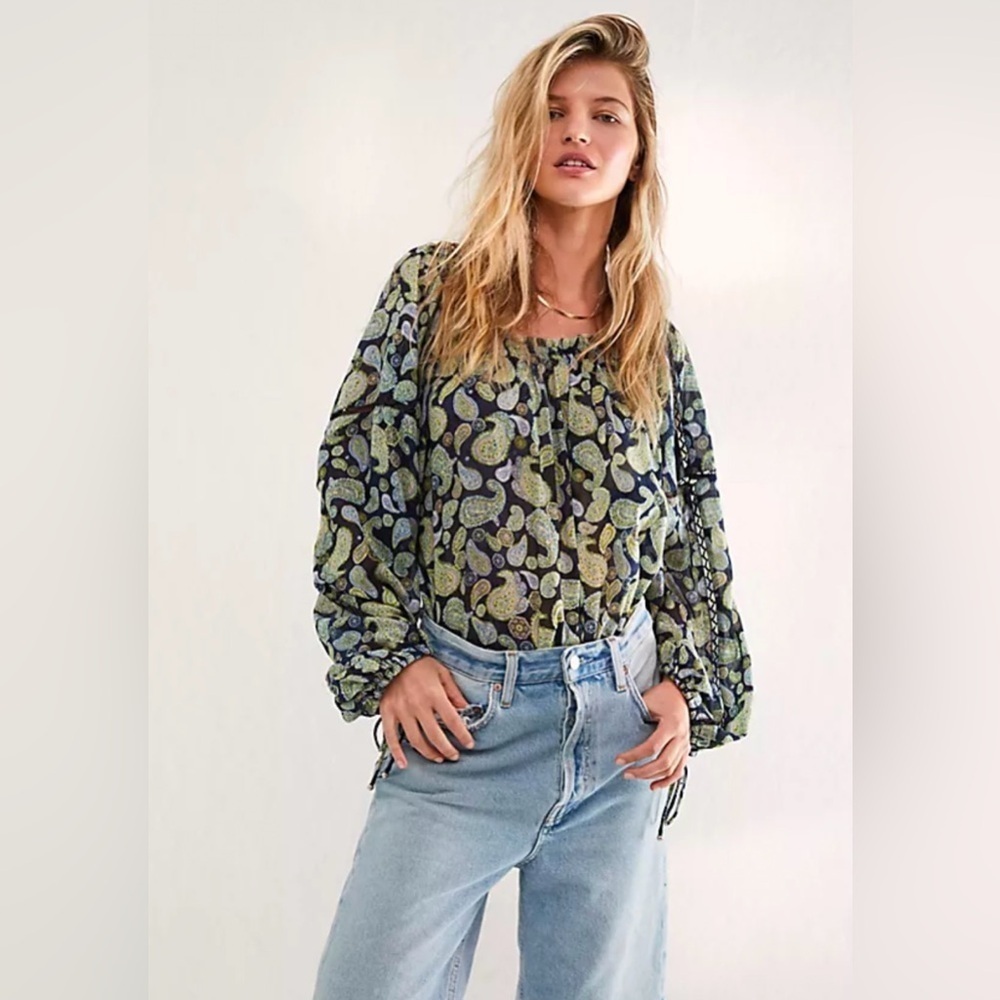 Free People Sundown Paisley Bodysuit